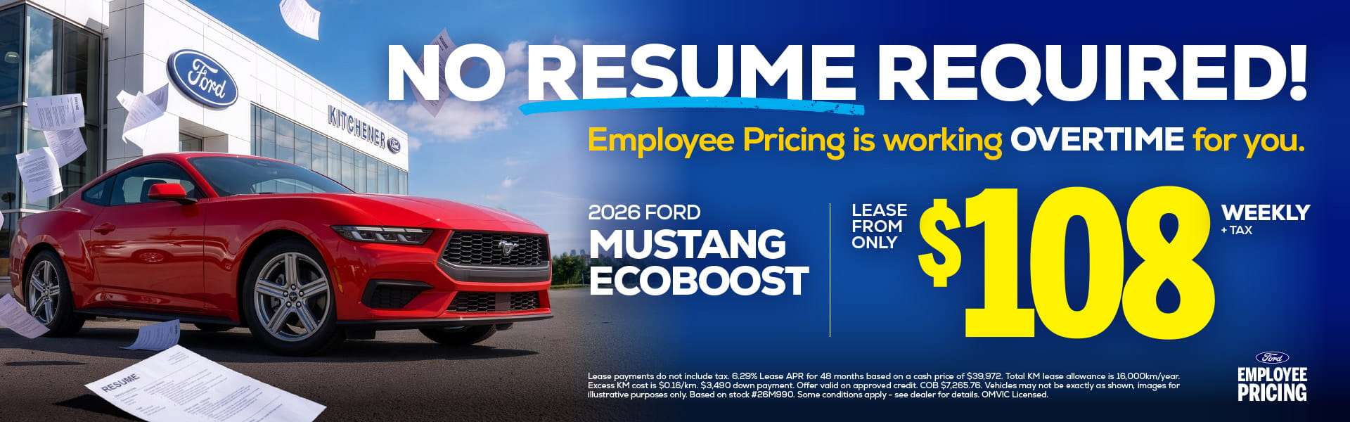 Ford Mustang employee Pricing